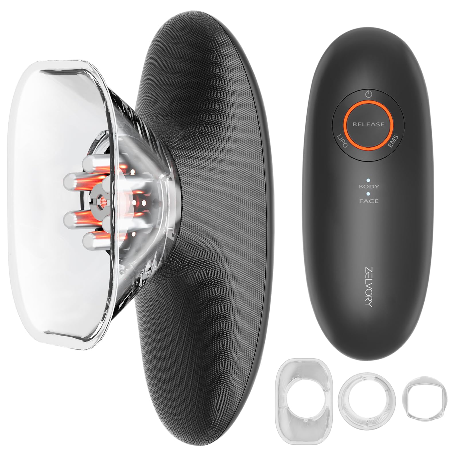 Zelvory 3-in-1 body sculpting machine front view shows home-use skin tightening potential