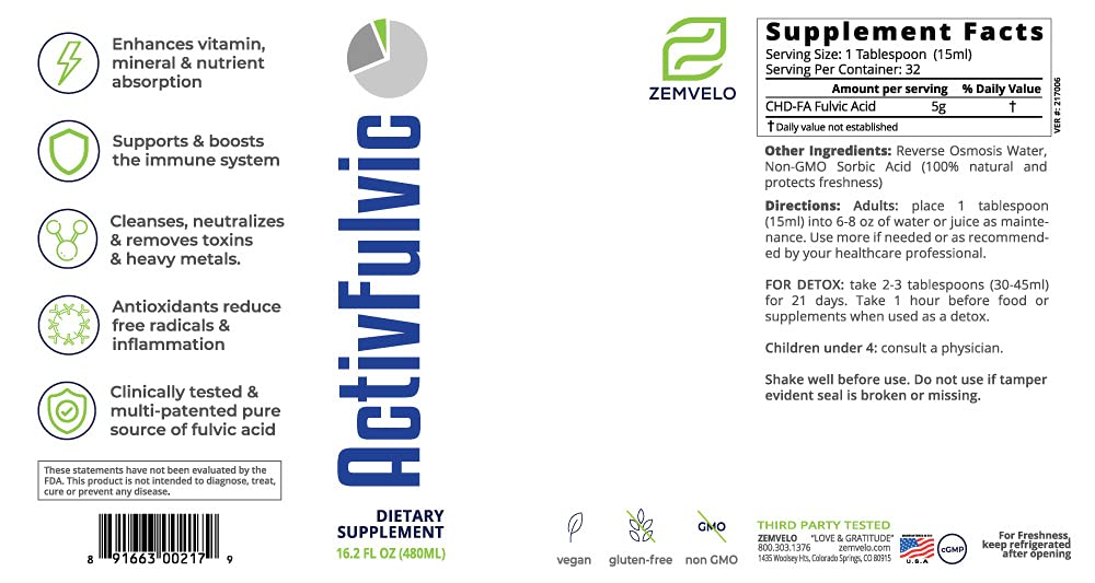 Zemvelo ActivFulvic being poured into juice for easier intake.