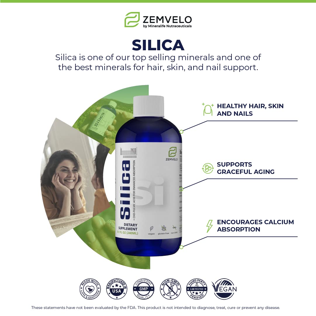 Zemvelo Liquid Ionic Silica glass shows the clear solution for fast uptake.