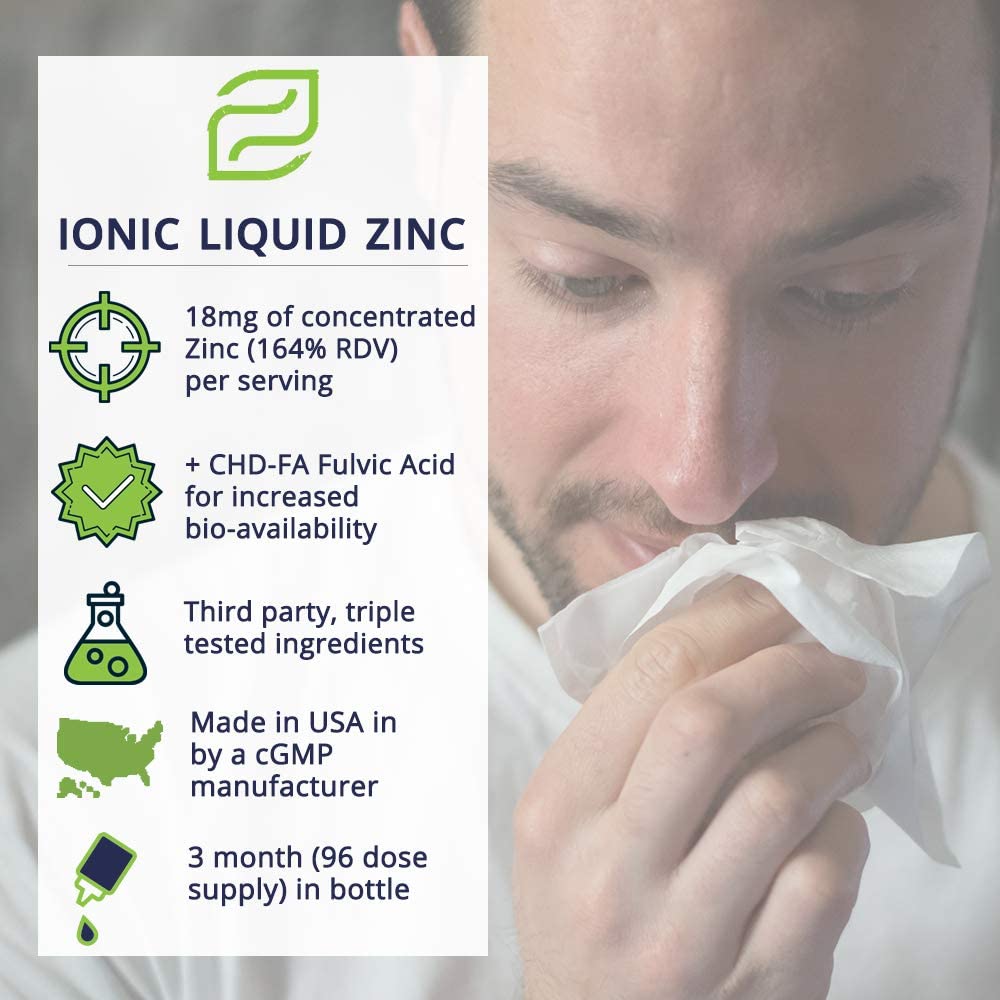 Zemvelo zinc liquid bottle showcasing easy-to-take formula for vitality