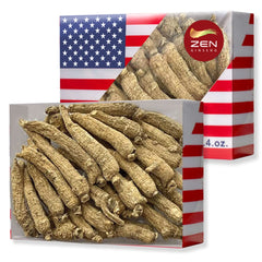 Zen Ginseng American ginseng root in box front for energy support