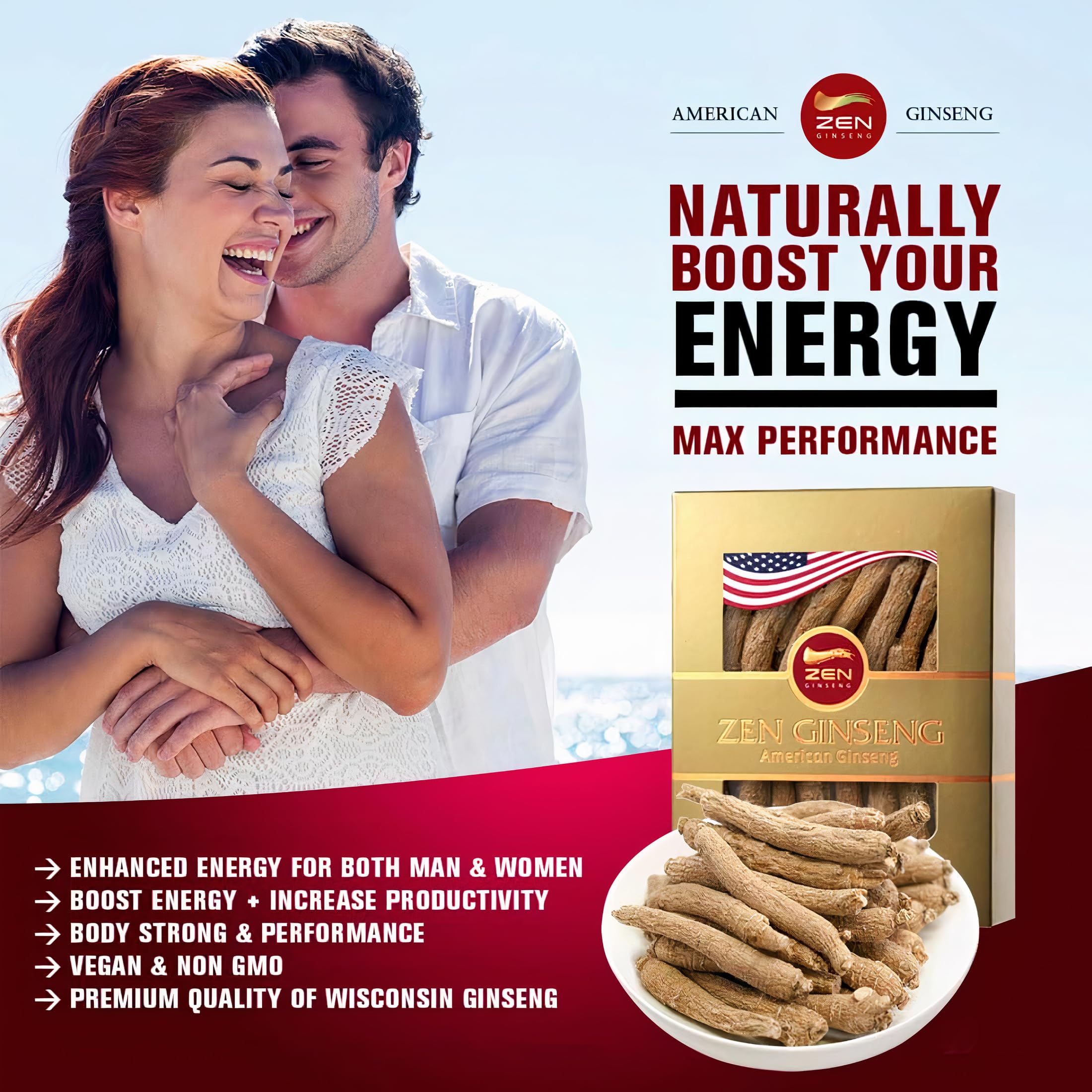 Zen Ginseng Wisconsin farm-grown root highlighting quality and purity for everyday use.