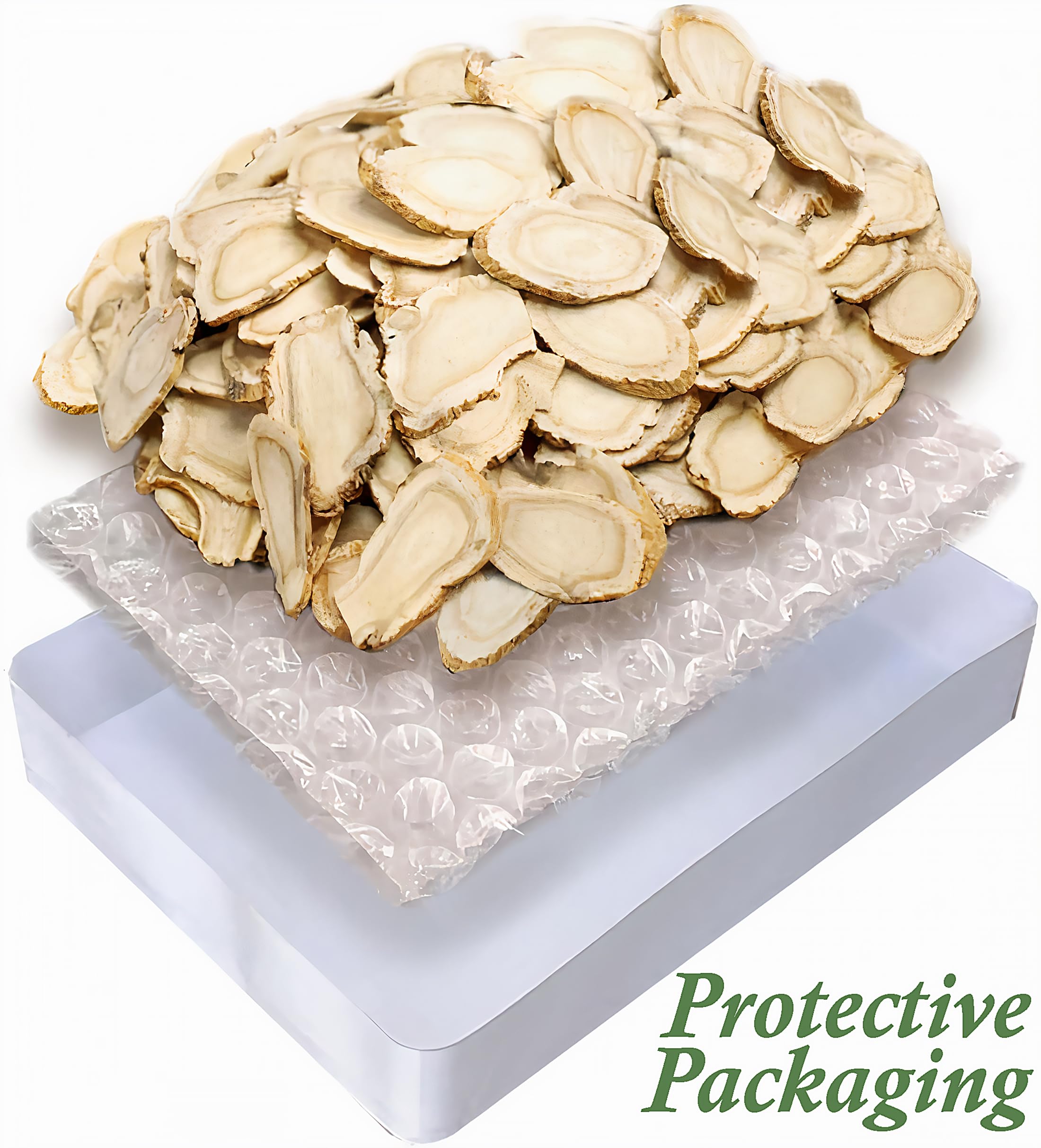 Zen Ginseng Wisconsin slices dissolving in hot tea