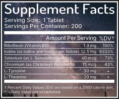 Zen Haus iodine bottle back label with ingredients and non-GMO details.