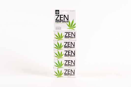 ZEN Hemp Balm applied to knee illustrating joint comfort
