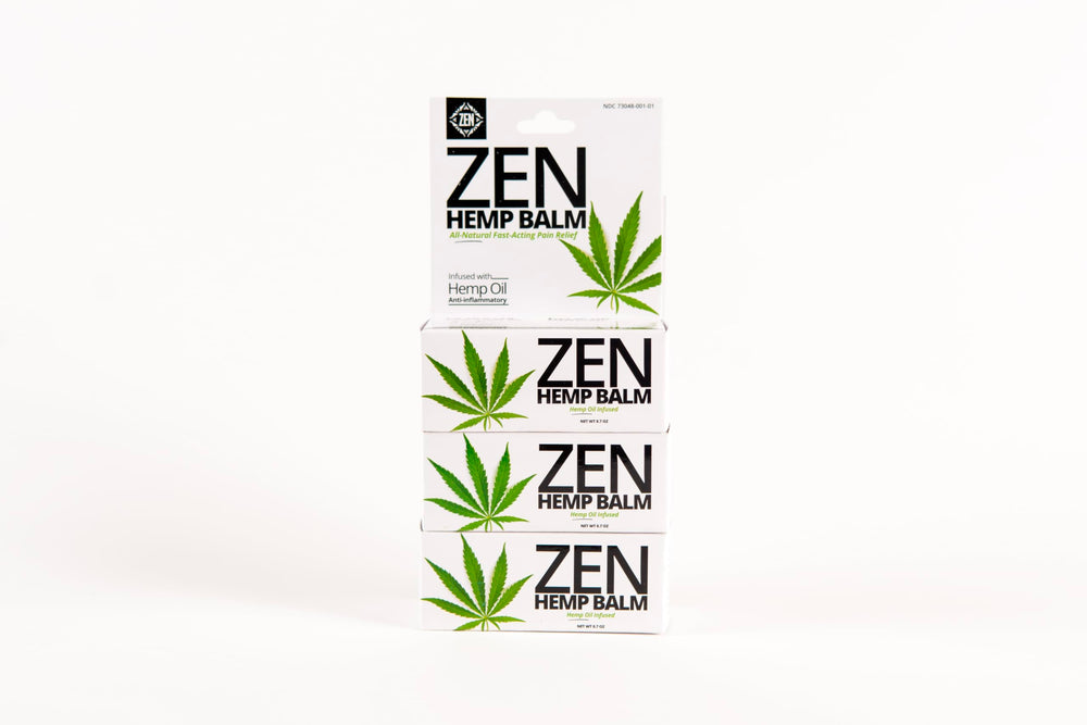 ZEN Hemp Balm ingredients include camphor and eucalyptus for a refreshing feel