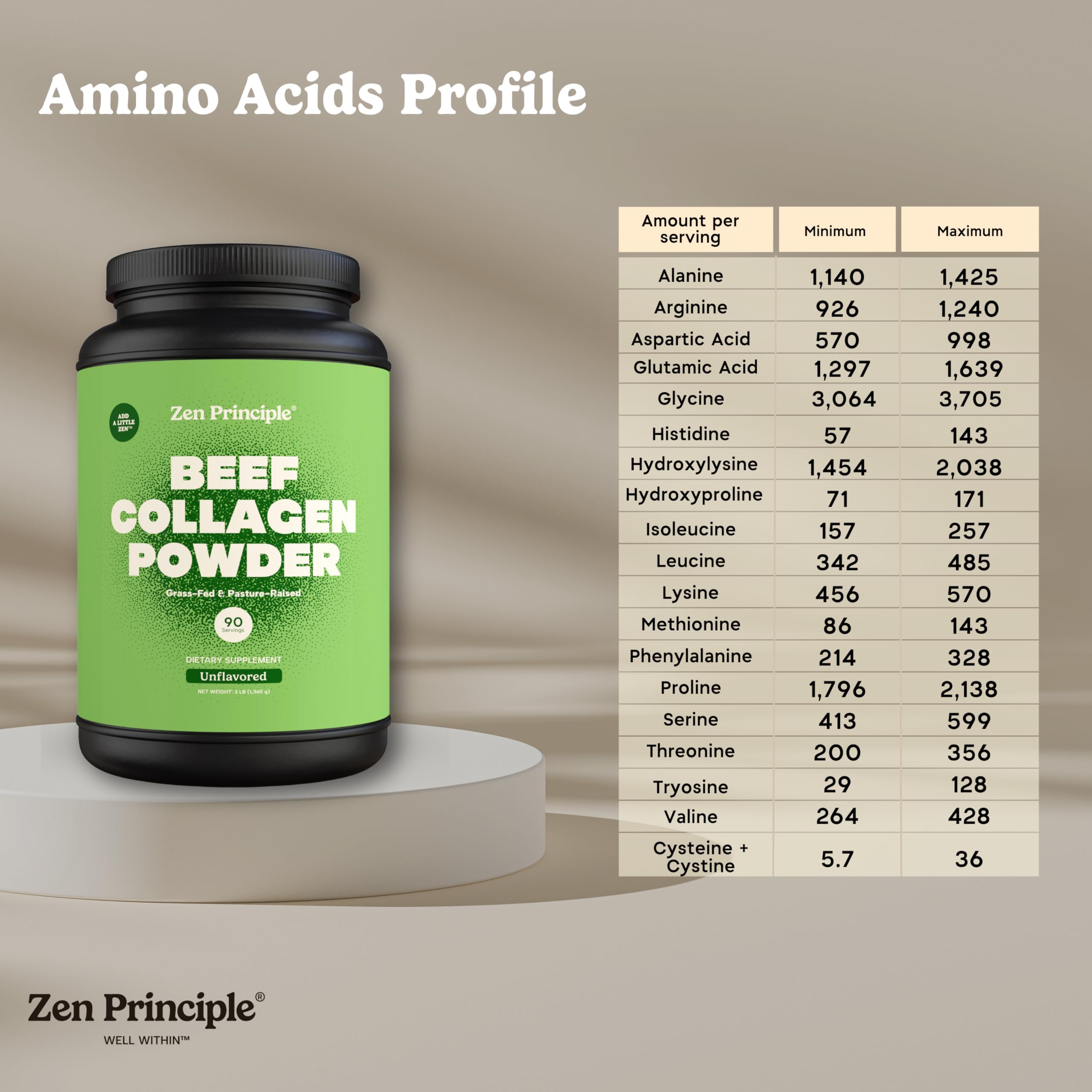 Zen Principle collagen dissolves in coffee for smooth, lump-free drinks.