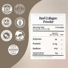 Zen Principle collagen scoop beside jar for easy daily protein supplementation.