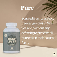 Zen Principle capsules with CoQ10 label indicating heart-friendly support.