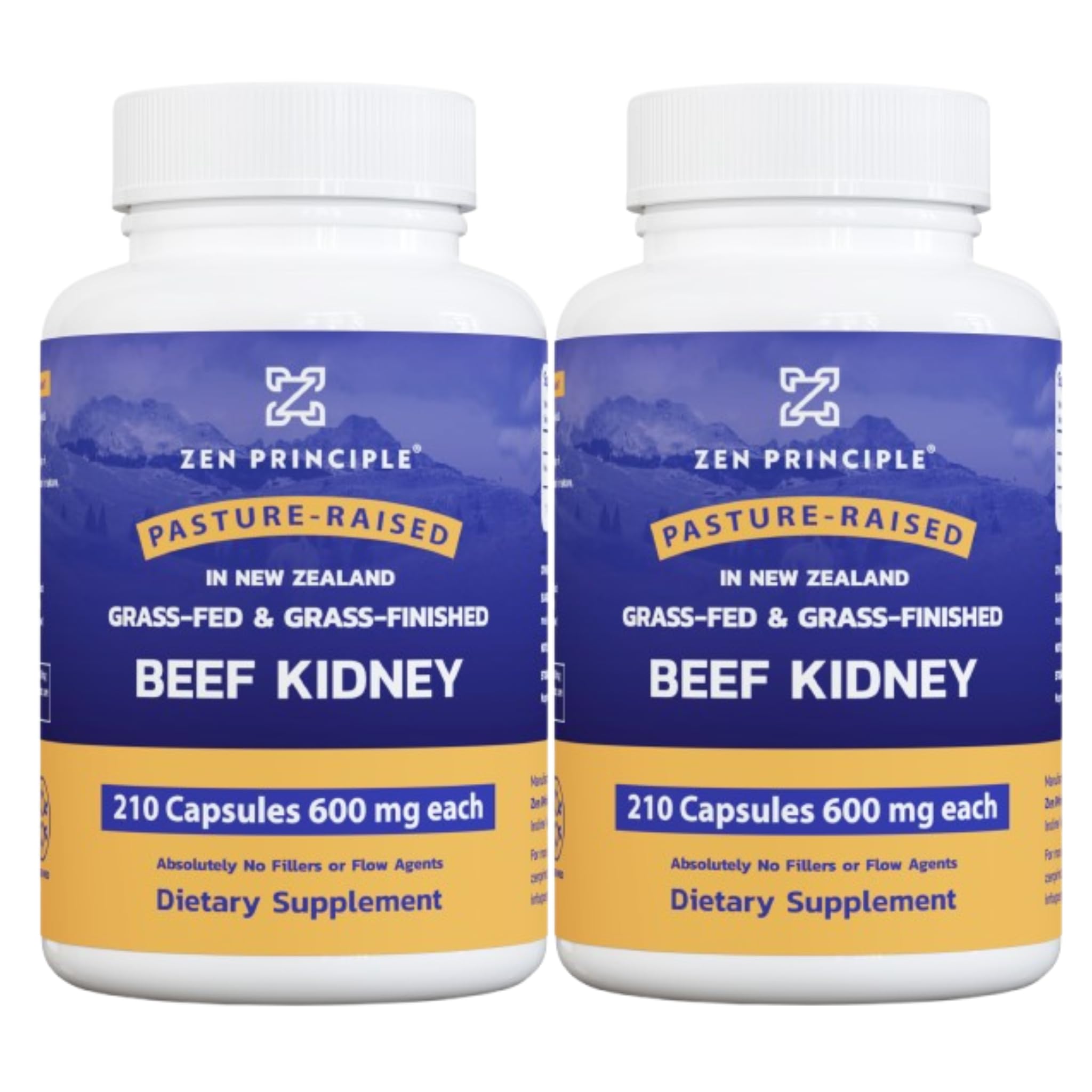 Zen Principle grass-fed beef kidney capsules bottle for premium organ support