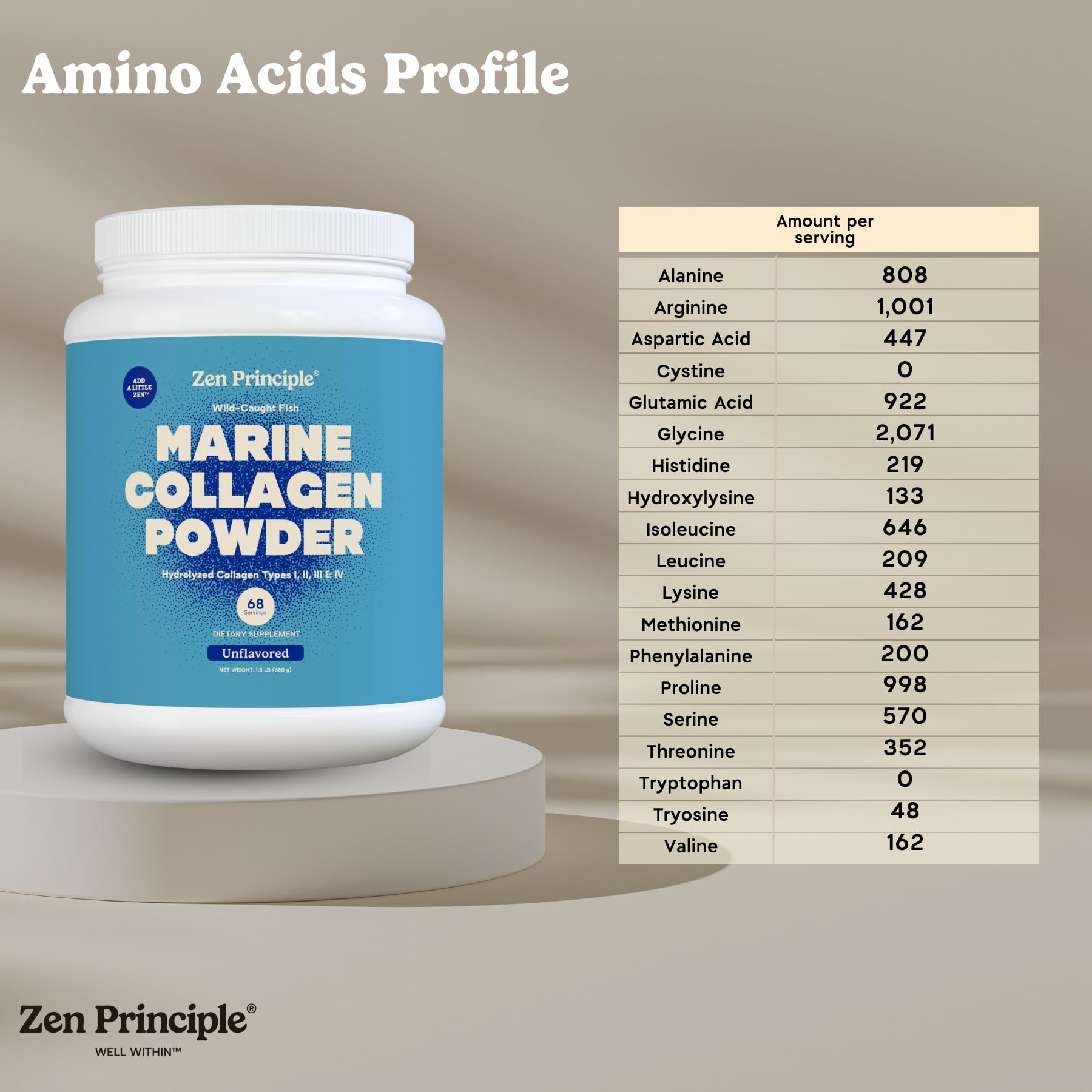 Dissolving marine collagen powder, showcasing easy mixability in liquids.
