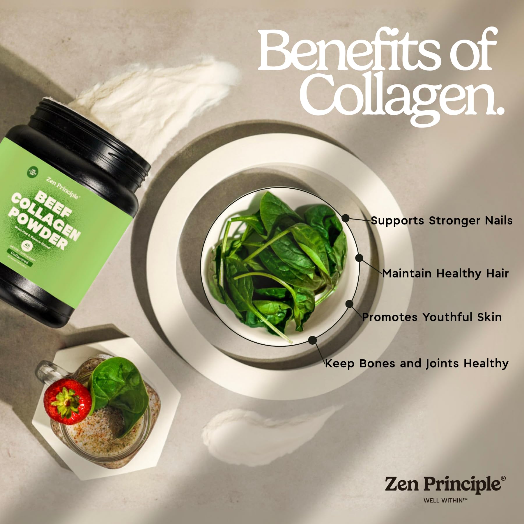 Zen Principle for skin, hair and nails promotes shine and resilience