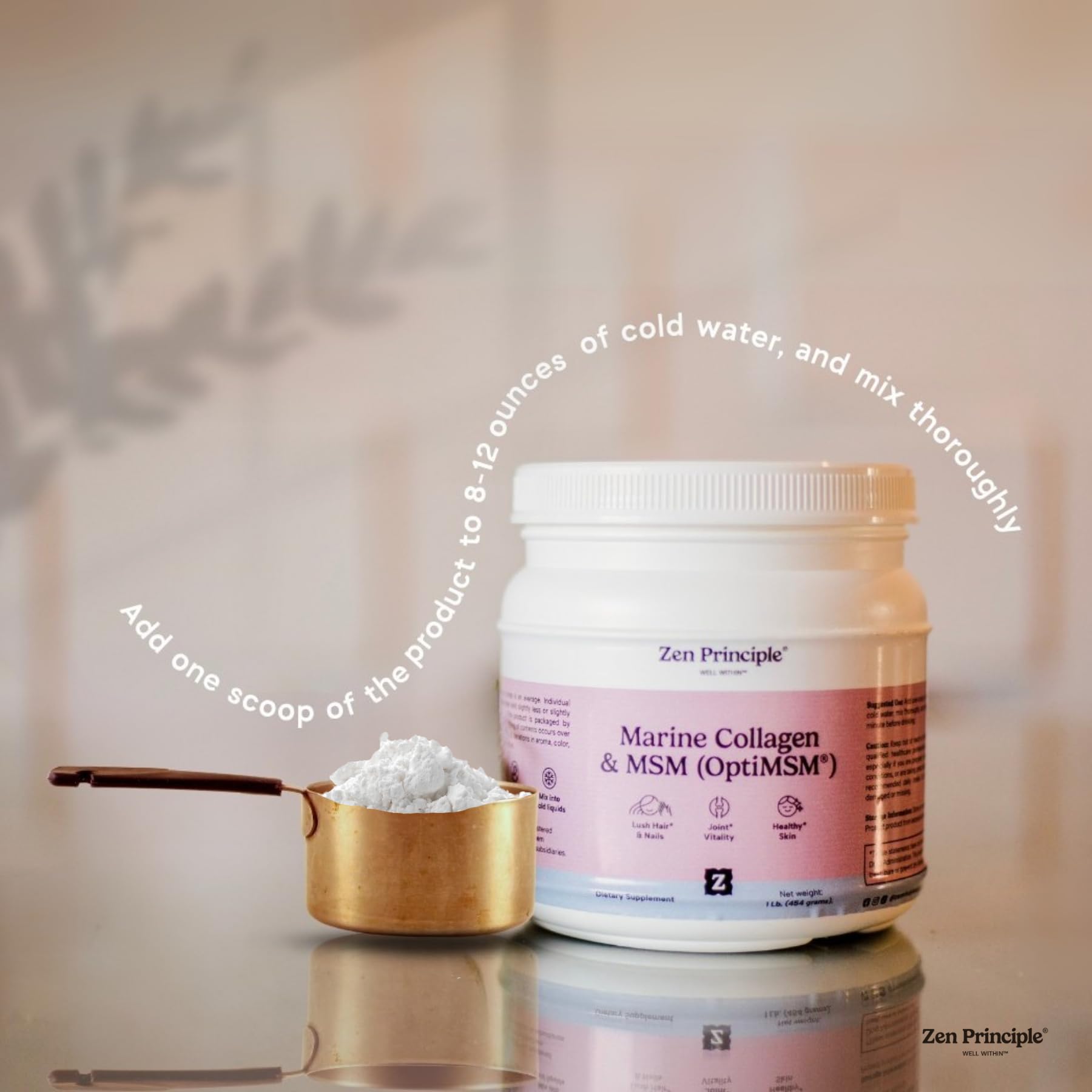 Zen Principle wild-caught fish source emphasizes high-quality protein and collagen foundation.