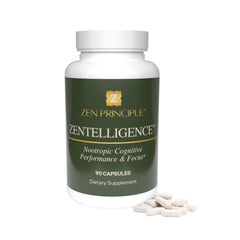 Zen Principle Zentelligence bottle promotes steady focus and calm energy.