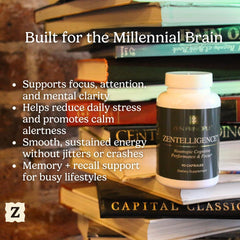 Close-up of Zentelligence Focus capsules ready for daily use