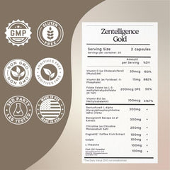 Zen Principle Zentelligence Gold capsules ready to take for clearer thinking.