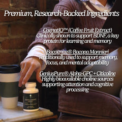 Zen Principle Zentelligence Gold ingredients close-up featuring CognatIQ and Bacognize.