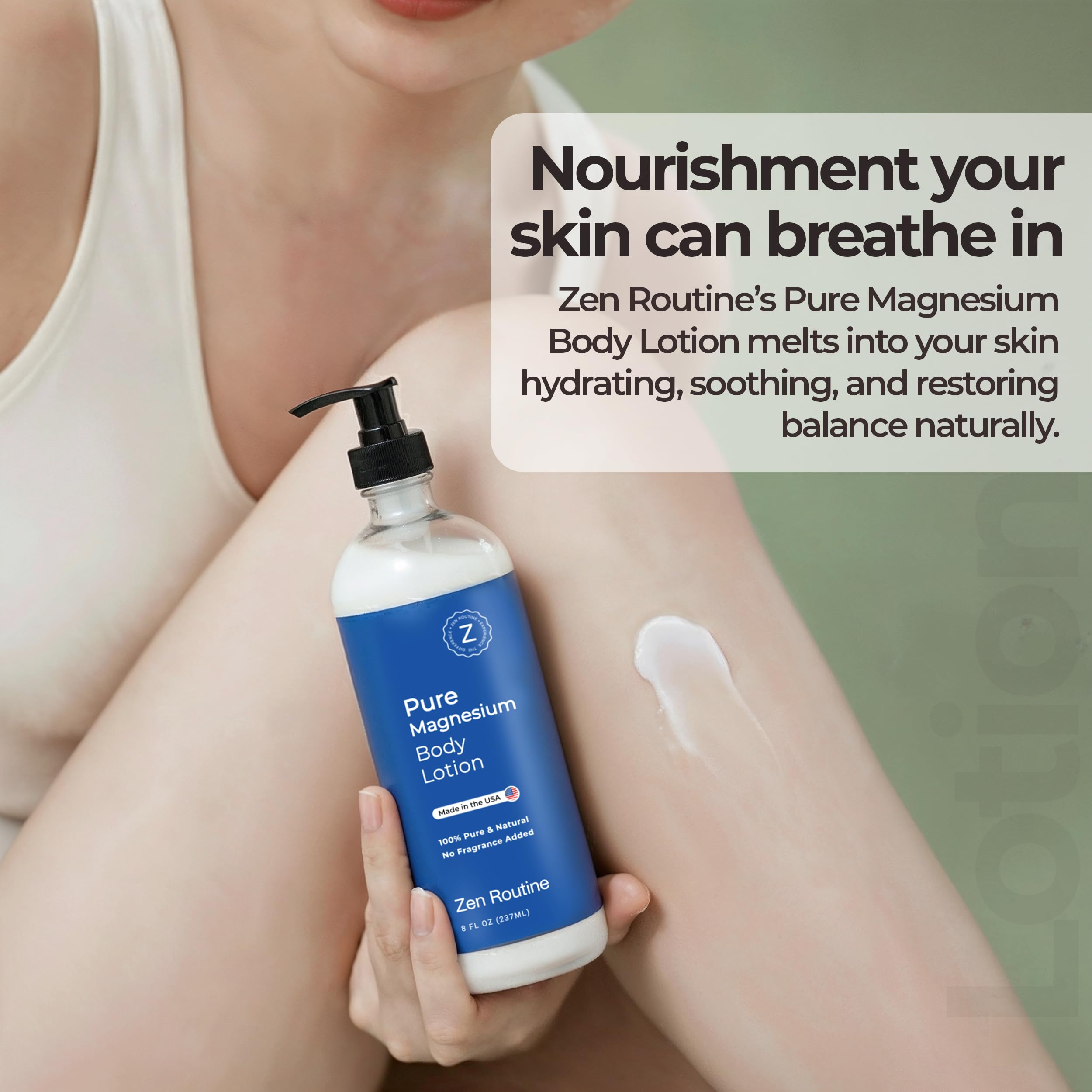 Zen Routine bedtime routine with magnesium spray for calmer nights.