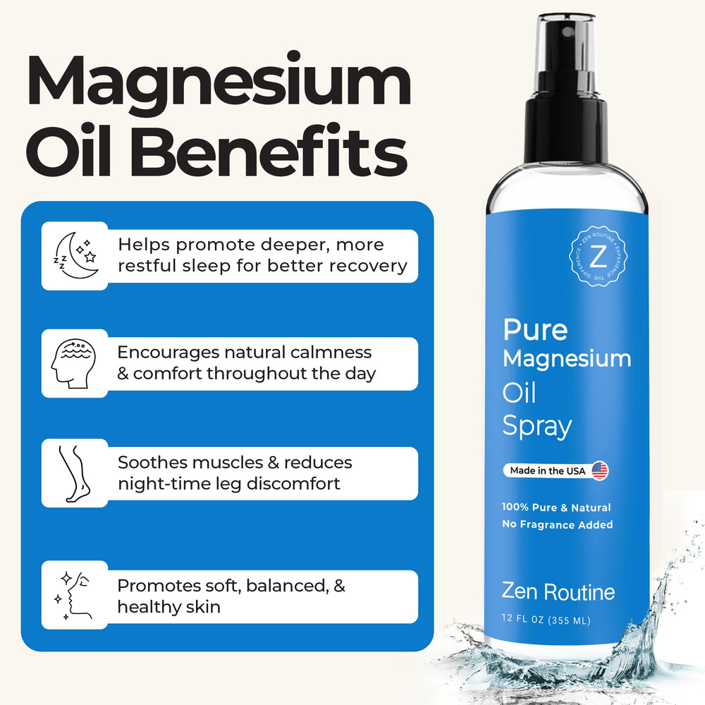 Post-workout use of Zen Routine magnesium oil spray on muscles