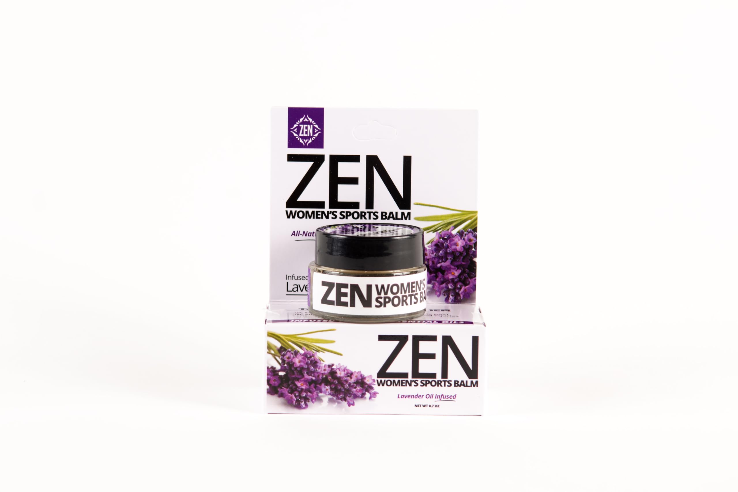 ZEN Women Sports Balm ingredients: lavender and 12 oils for targeted comfort.