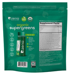 Zena Nutrition Fresh greens ingredients with leaves and vegetables imagery
