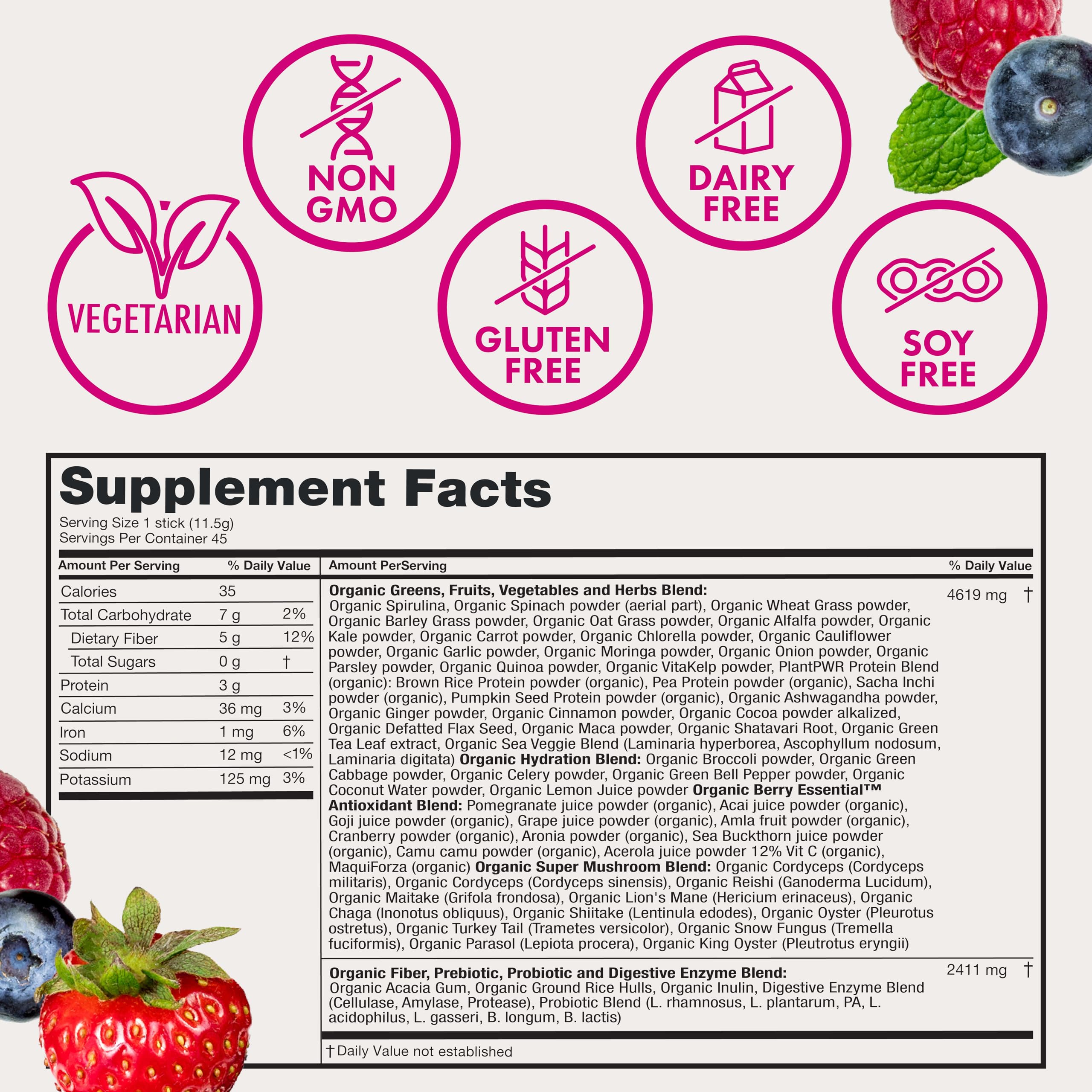 Zena Nutrition On-the-go green stick packs—easy to take in gym bag or purse