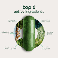 Zena Nutrition Organic Super Greens capsules on-the-go for busy lifestyles.