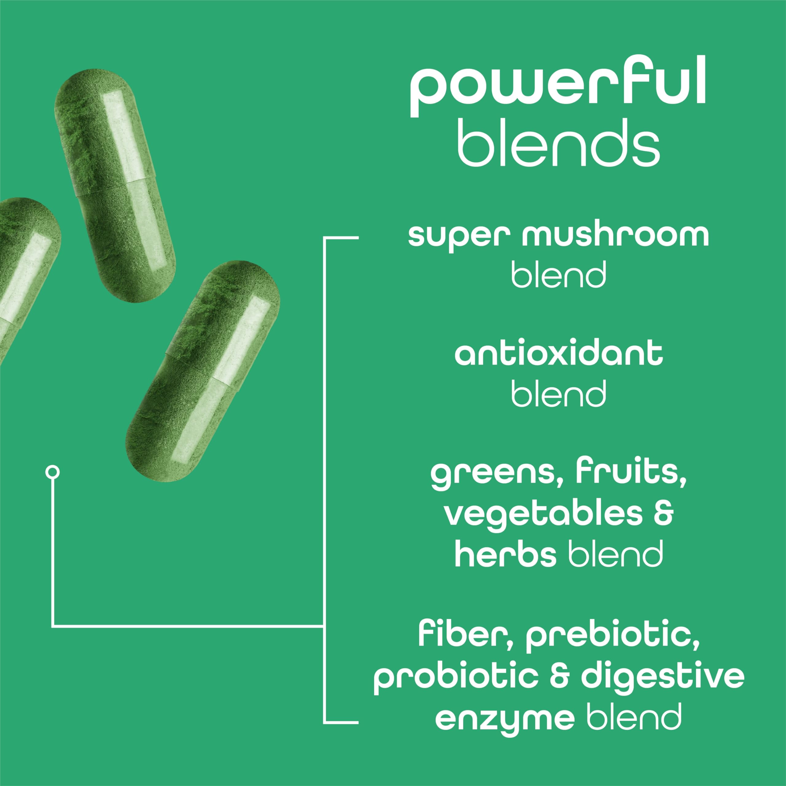 Zena Nutrition Organic Super Greens with digestive enzymes for smoother digestion.