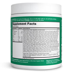 Zena Nutrition Organic Super Greens prebiotic and probiotic complex feature