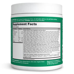 Zena Nutrition Organic Super Greens stirred into yogurt for a nutrient boost.