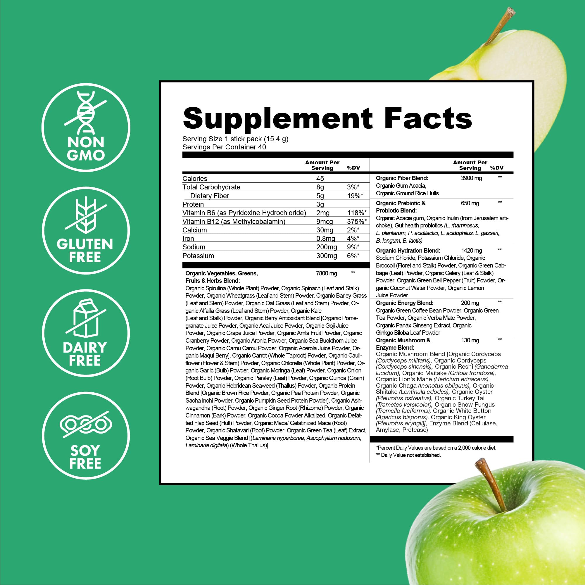Zena Nutrition Super Mushroom Blend with cordyceps and reishi for daily wellness.
