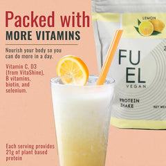Zenbodi Fuel Lemon tub label noting vegan ingredients