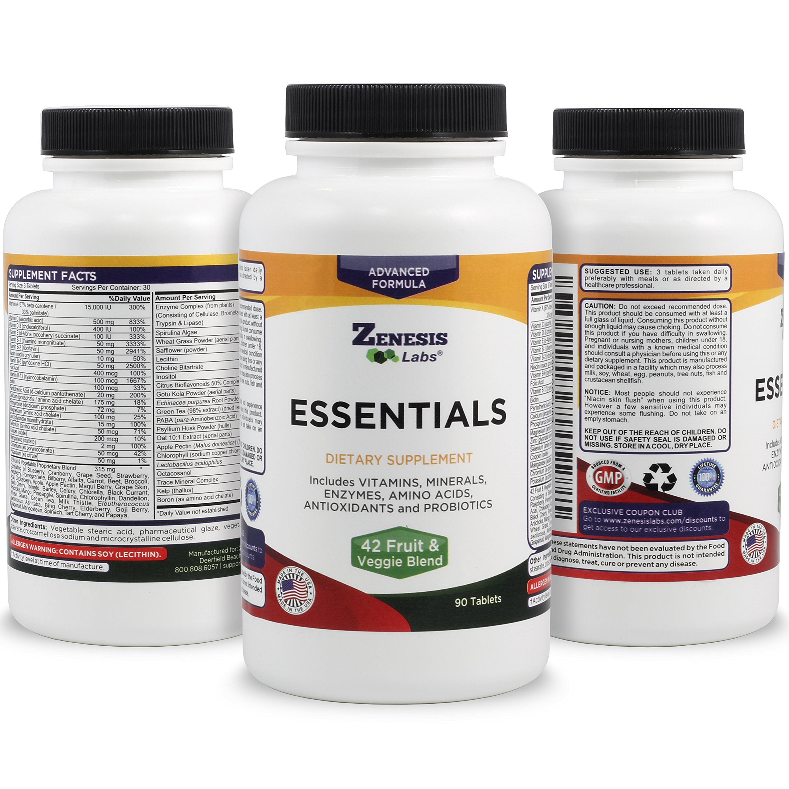 Zenesis Labs Essentials bottle on kitchen counter for daily health routine.