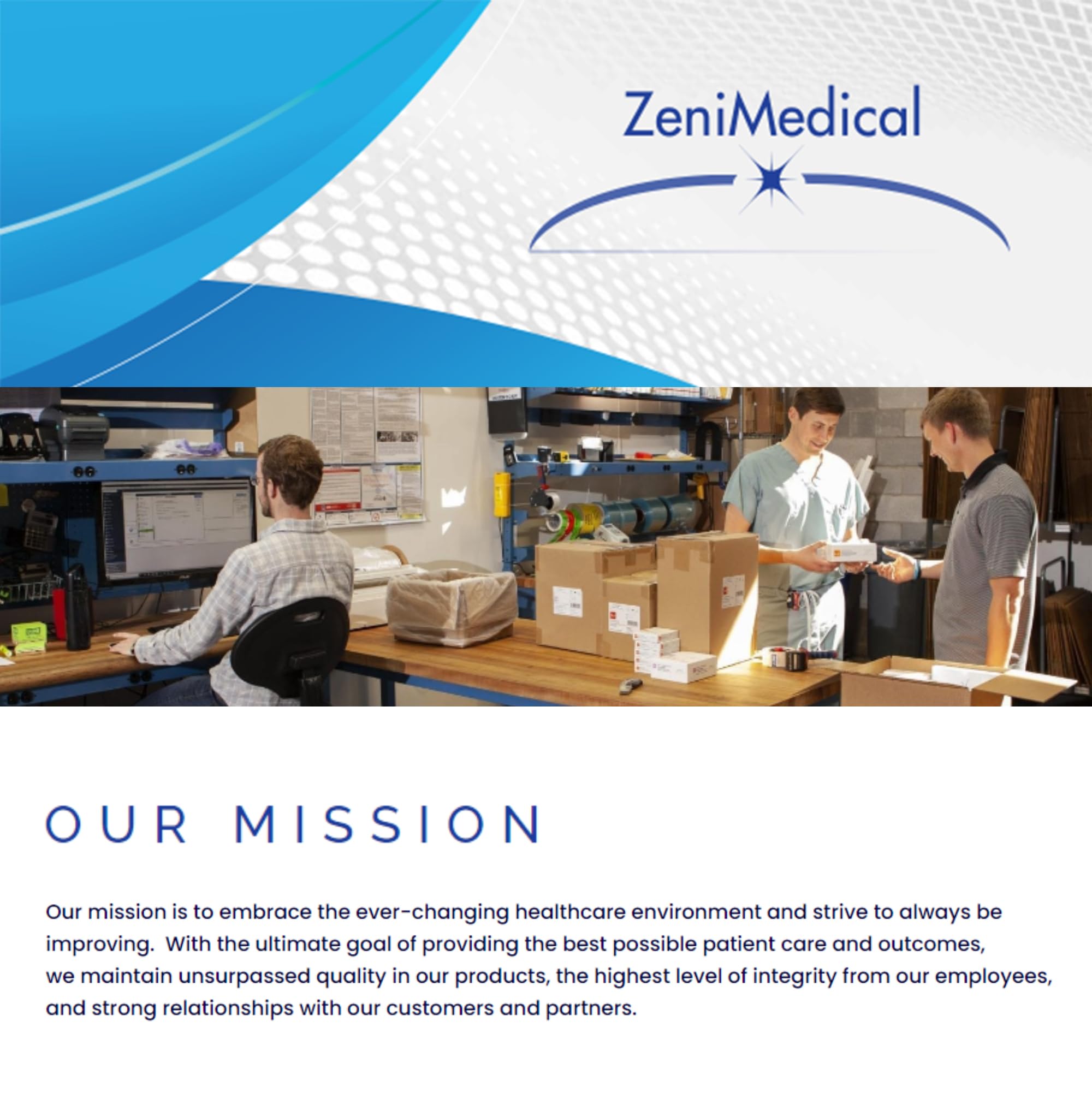 ZeniFiber 10-box packaging highlights ready-to-use sterile supply.