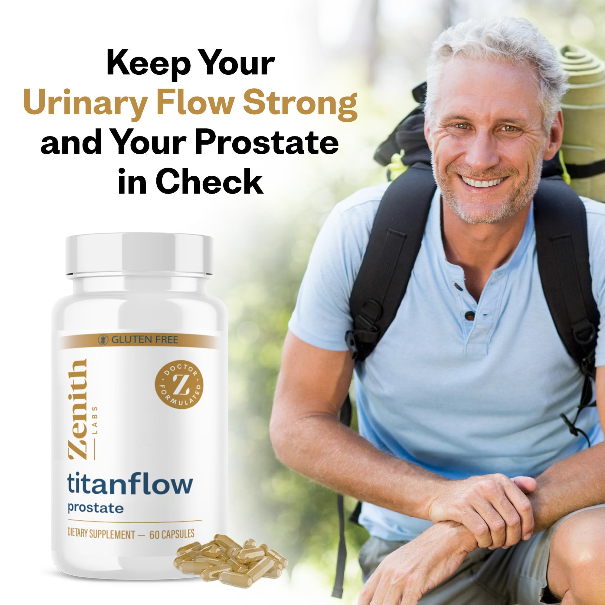 Zenith Labs TitanFlow pumpkin oil ingredient supports urethral wall strength