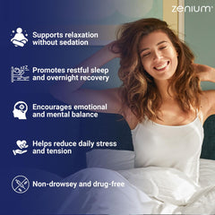 Close-up of Zenium capsules for easy daily relaxation.