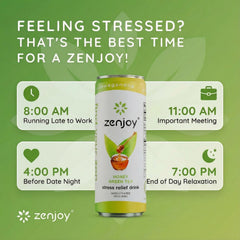 Zenjoy 12-pack honey green tea label displayed for daily use.