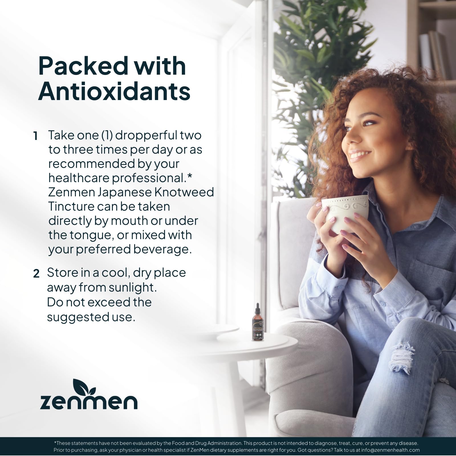 Zenmen packaging box signals US-made quality and third-party verification.