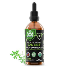 Zenmen Organic Sweet Wormwood tincture bottle for easy daily wellness use