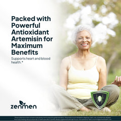 Zenmen tincture box display emphasizing vegan, purity tested product