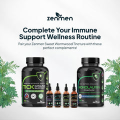Zenmen tincture being dissolved in water for convenient intake