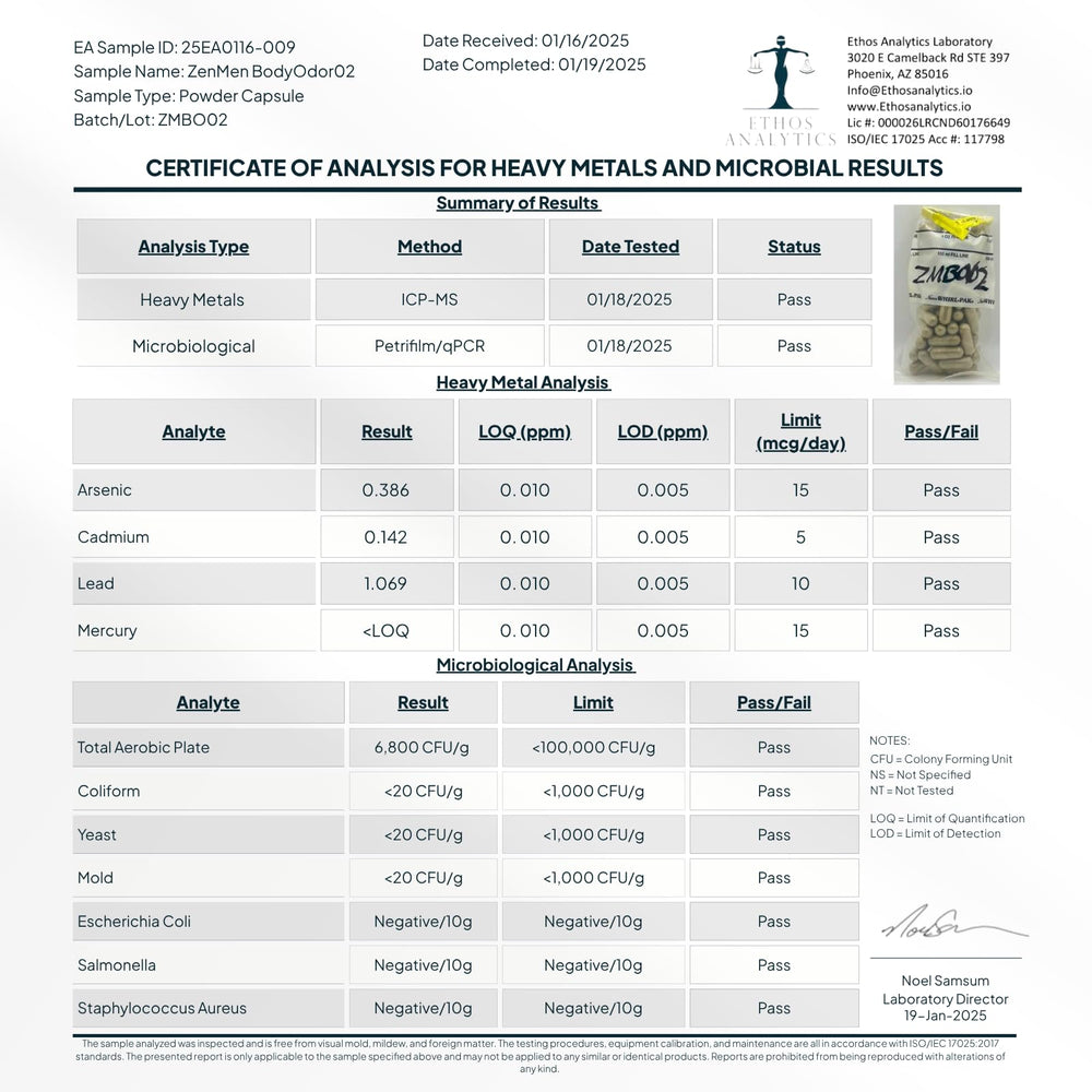 Zenmen psyllium powder component visible on label.