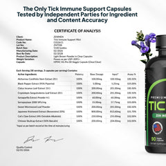 ZenMen Tick Immune Support bottle with glass and water for everyday use.