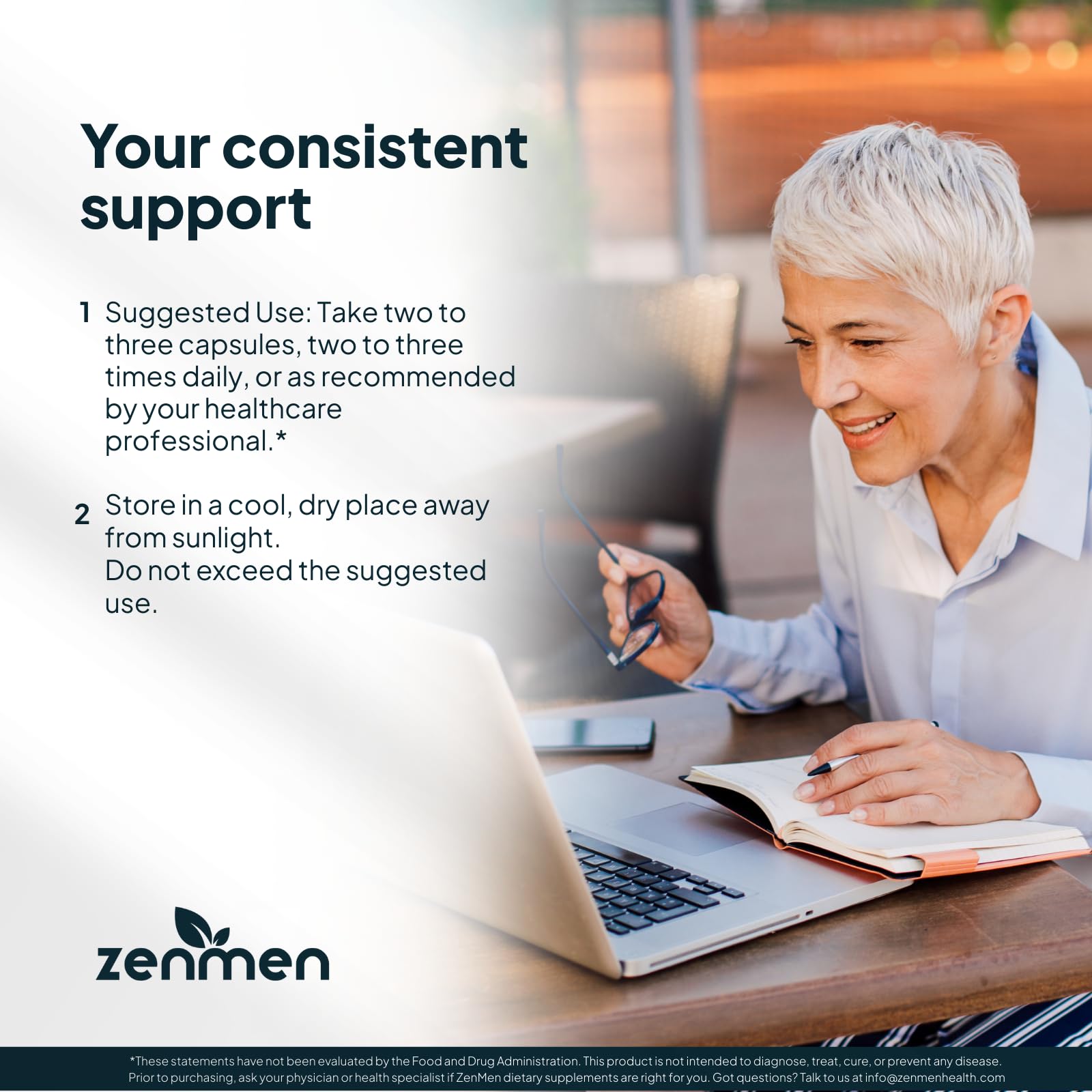 ZenMen Tick Immune Support label close-up shows vegan capsules and USA-made quality.