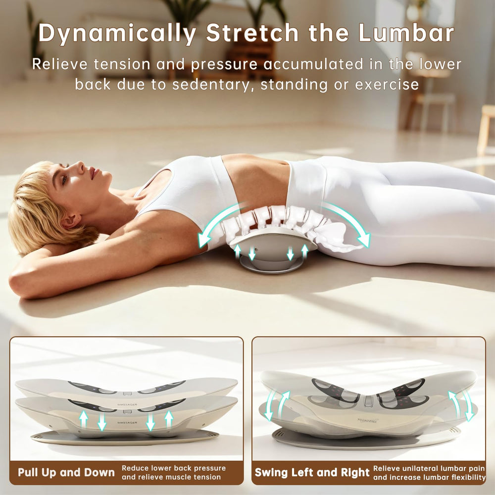 Zenopax left-right swing feature improves lumbar flexibility