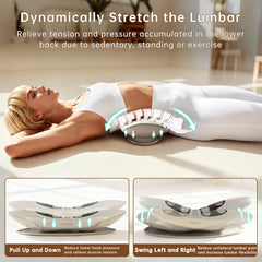 Zenopax left-right swing feature improves lumbar flexibility
