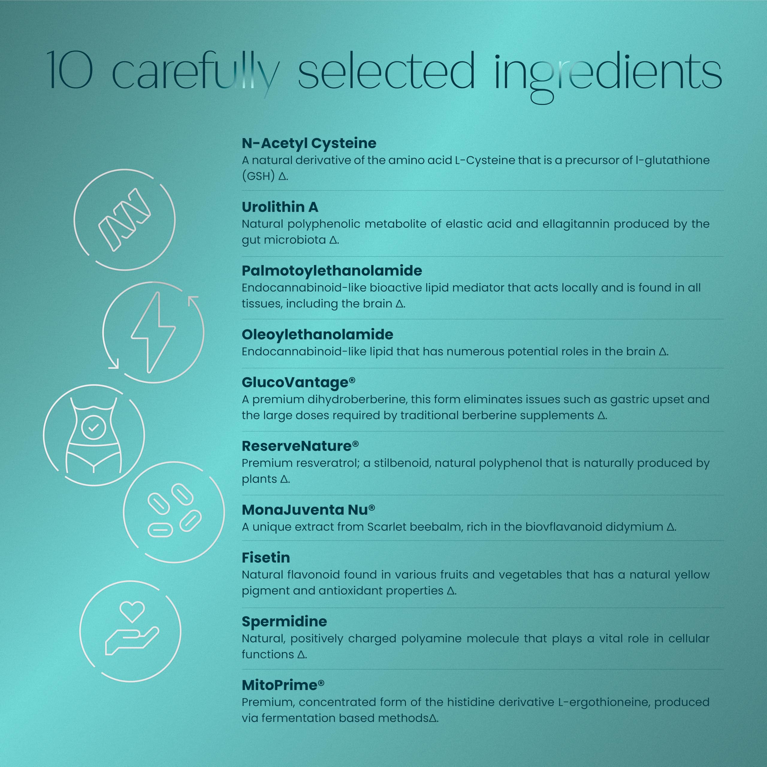 Zenos Health CellZen MitoPrime ingredient badge emphasizes mitochondrial energy support.