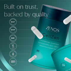Zenos Health CellZen ReserveNature 300mg label suggests clean ingredients and detox potential.