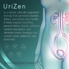 Zenos Health UriZen cranberry extract ingredient detail suggesting bladder-friendly benefits.