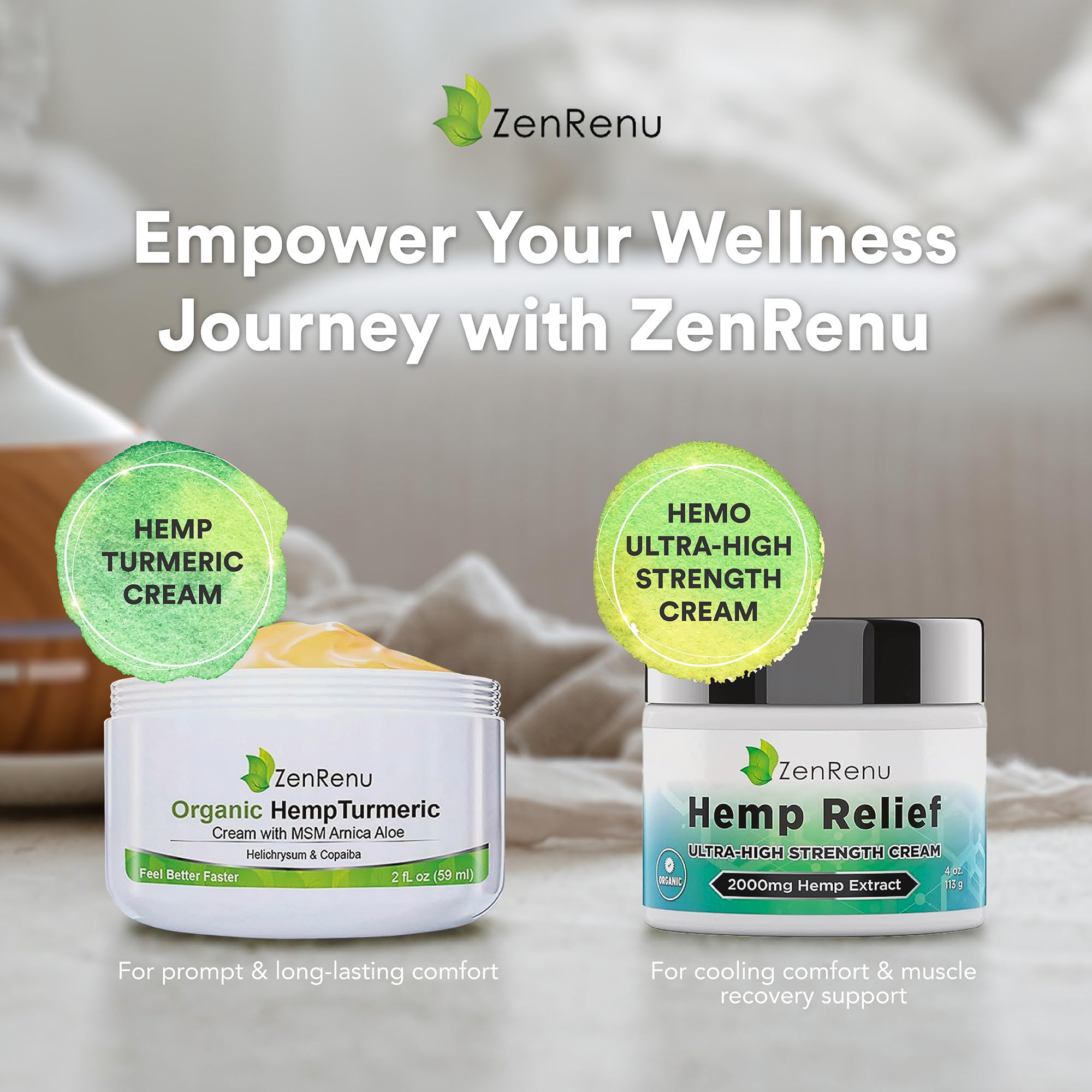 Zenrenu arms and elbows relief with turmeric-rich formula for targeted comfort.